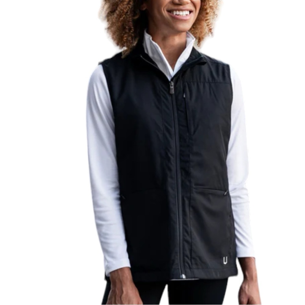 Scotte Travel Vest Tec RFID Womens Size Large Black Hidden Pockets